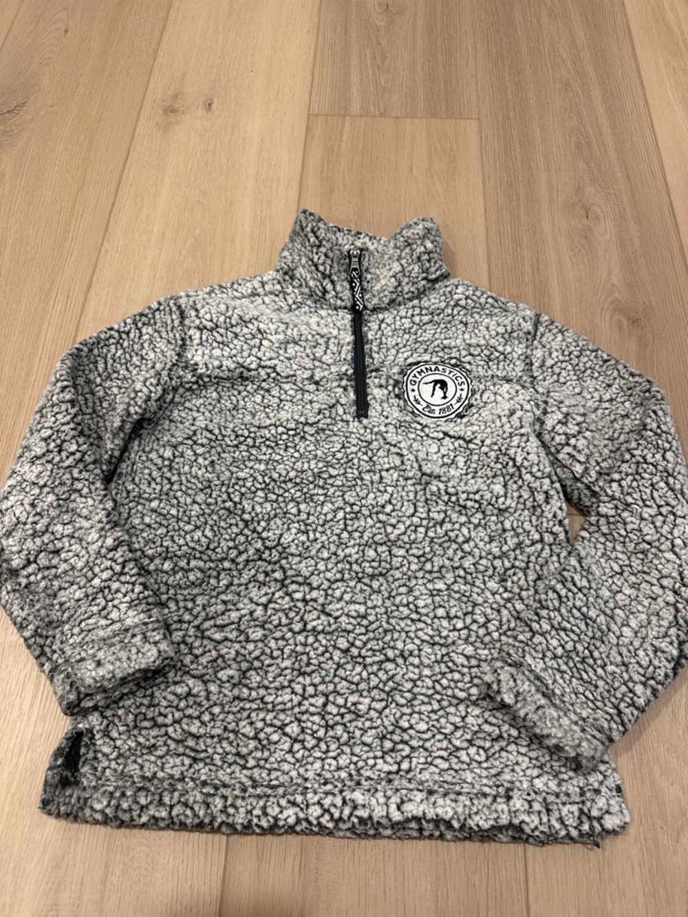 Gymnastics Sherpa Quarter Zip Youth Medium Girls Soft Comfy Pullover Sweatshirt